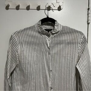 Massimo Dutti Black and White Striped Women’s Shirt